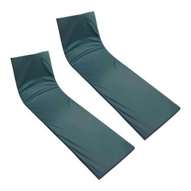 Imagem de  Colchão Almofada Espreguiçadeira Piscina Verde Militar Impermeável 2u