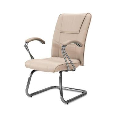 Imagem de Cadeira Diretor venezia Pé Continuo CR Braços 5269 Bege - Flex Cadeira