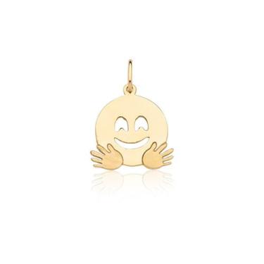 Imagem de Pingente Emoji Abraço Ouro 10k - MAEHLER JOIAS, Dourado