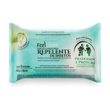 Imagem de Lenços Umedecidos Feelclean Repelente de Insetos 16 Unidades