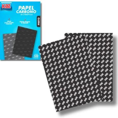 Imagem de Papel Carbono A4 Preto Para Manuscritos Copias NF 100 Folhas - Kaz