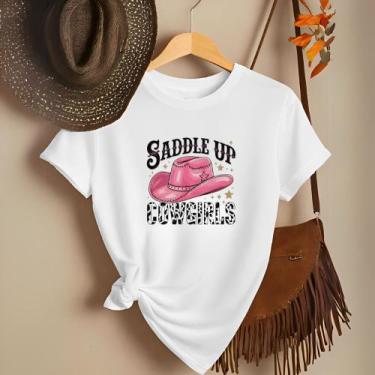 Imagem de Camiseta Feminina Country Look Country T-shirt Roça Agro Rodeio Boiade