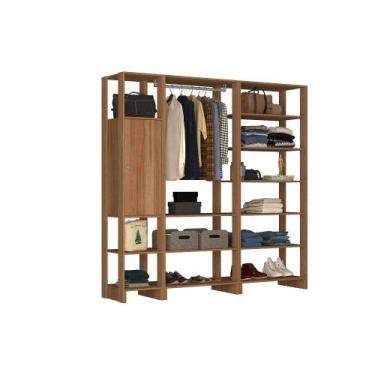 Imagem de Closet com 1 Cabideiro, 1 Porta com 2 prateleias e 12 nichos EY101-3-7