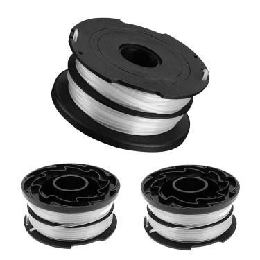 Imagem de Carretel de substituição para aparador de cordas DF-065 compatível com Black and Decker GH700 GH710 GH750,DF065 AFS linha dupla 11 m 0,2 cm (pacote com 3)