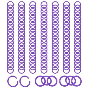 Imagem de PATIKIL Anéis de fichário de folhas soltas de 2,8 cm, 144 peças, anéis de plástico para chaveiros de papel, cartão de índice, cartão flash, livro faça você mesmo, álbum de recortes, caderno de fotos,