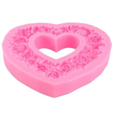 Imagem de Luxshiny Molde De Fondant De Guirlanda De Coração De Silicone 1 Peça Molde De Chocolate Artesanal Molde De Cozimento Para DIY Doces Biscoitos Geléia Açúcar Artesanato Argila Dia