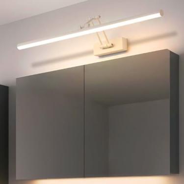 Imagem de Lâmpada de parede de leitura rotativa de 180° luz de LED moderna para espelho de banheiro luz de parede espelho frontal luminárias de parede lustre arandela de parede para cabeceira de hotel (luz