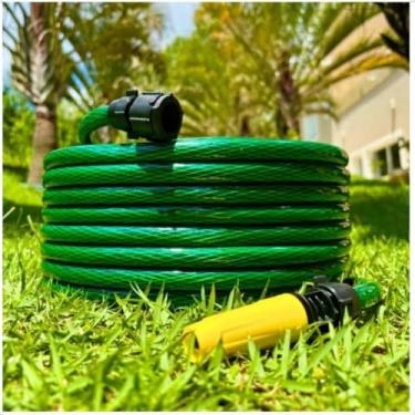 Imagem de Mangueira de Jardim Reforçada com Esguicho e Conectores Anti-Dobra 10mts 20mts 30 mts 35mts e 50 metros (10 mts)