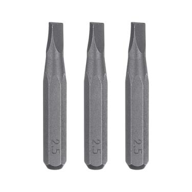 Imagem de HARFINGTON 3 peças TRI2.5 Broca de chave de fenda triangular 5/81.3 cm haste sextavada 28 mm/1,1" de comprimento, pontas sextavadas triangulares magnéticas S2 para ferramentas elétricas de chave de