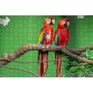 Imagem de 4 Quebra-Cabeças de Aves Diversão Inclusiva e Inteligente 24 peças gra