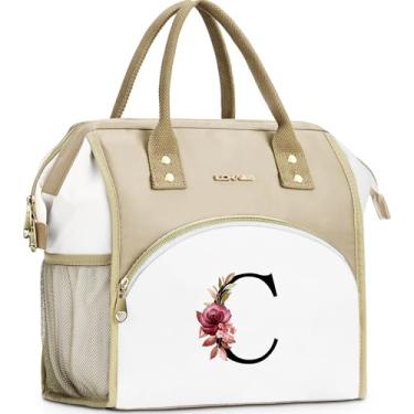 Imagem de BAGNN lancheira inicial feminina, lancheira com isolamento térmico, lancheira grande à prova de vazamentos para adultos para trabalho de piquenique, sacola personalizada, presentes de aniver