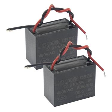 Imagem de (Pacote de 2) CBB61 450V AC 12UF 5% 50/60Hz Capacitor de filme de polipropileno metalizado para partida de motor de ventilador de teto