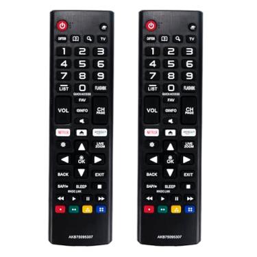 Imagem de 2 pacotes AKB75095307, ajuste remoto de substituição para LG TV, substituição universal para todas as Smart TVs LG LED OLED LCD UHD HDTV Plasma Magic Webos 3D 4K UHD HDR NanoCell