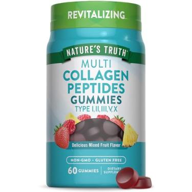 Imagem de Nature's Truth Multi Collagen Gummies | Type I, II, III, V, X | 60 Count | Non-GMO & Gluten Free Complex Supplement | Mixed Fruit Flavor