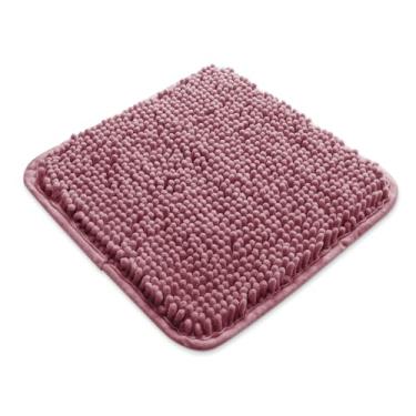 Imagem de Yeaban Tapetes de banheiro pequenos 30,5 x 30,5 cm – Tapetes de banho de chenille grossos | Tapete de banho absorvente e lavável, antiderrapante, tapetes macios e macios para banheiro, chuveiro, pia