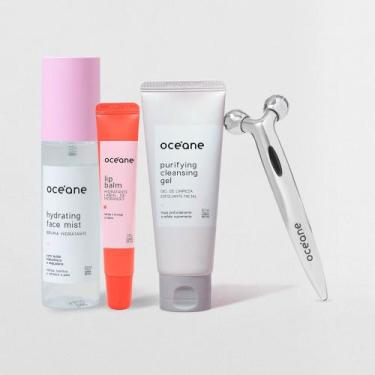 Imagem de Kit Gel de Limpeza Facial Massageador + Bruma Hidratante + Hidratante 