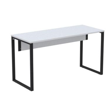 Imagem de Mesa Escritório P25 TUB Pandin 150 cm (Larg) Tampo MDP Cinza Pé Aço Tubular Azul Del Rey