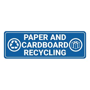 Imagem de Signs ByLITA Placa de reciclagem de papel e papelão padrão (azul) - média