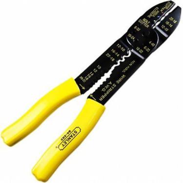 Imagem de Alicate terminais stanley 9.1/2 com descascador para electricista, AMA