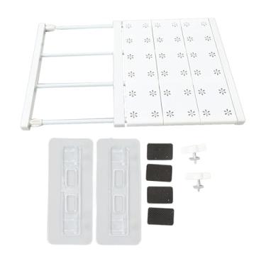 Imagem de Prateleira de tensão de armário expansível delicada GRCFUMO, separador divisor de armário de tubo de aço com parafuso, prateleira de tensão de armário expansível Rack de (GRCFUMOstn-12)