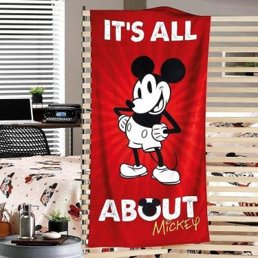 Imagem de Toalha Praia Mickey Infantil 100% Algodão - Dohler