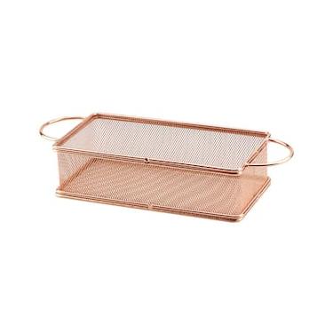 Imagem de Cesta Retangular Dynasty Fry em Aço Inox - Rosé