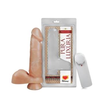 Imagem de Pênis Realístico Maciço Com Vibro E Ventosa 16 X 3,5Cm Dildo Prazer Intenso e Inovação