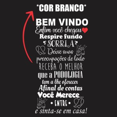 Imagem de Adesivo De Parede Decorativo Frase Bem Vindo PODOLOGIA - Dekal Impress
