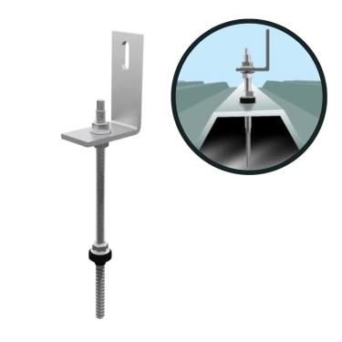 Imagem de Estrutura Suporte Linha C Placa Solar Telha Fibro Metálica