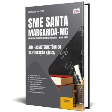Imagem de Apostila Sme Santa Margarida Mg 2025 Atb Assistente Técnico