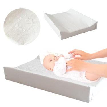 Imagem de Trocador de Fraldas Impermeável com Laterais Elevadas, 63 x 44 x 10 cm, Branco