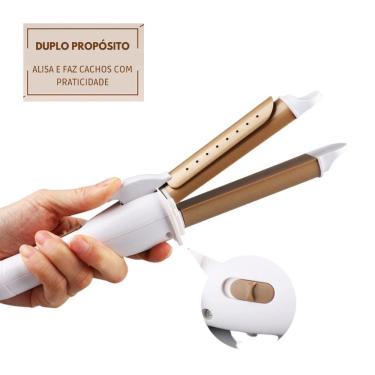 Imagem de Prancha Chapinha 2 Em 1 Alisadora E Modeladora Cachos 30Mm