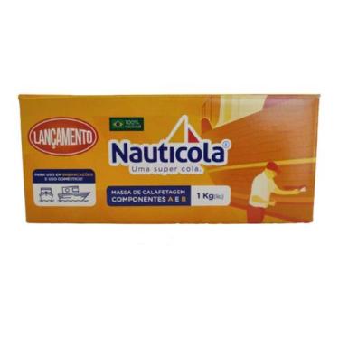 Imagem de Massa Epóxi Cola Para Calafetagem De Madeira Comp A+b 1kg - Nauticola