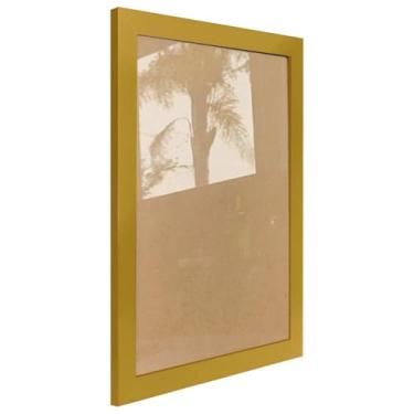Imagem de Moldura Lisa Para Quadros Revestida com Fundo MDF e Vidro - 2x1 Cor:DOURADO;Tamanho:20X25 CM