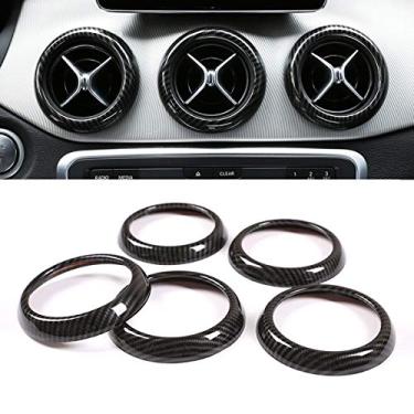 Imagem de SHIFENG Para Mercedes-benz CLA GLA Class C117 X156 A-Class W176 A180 2013-2018 ABS Car Front Row Conjunto de 5 (estilo fibra de carbono)