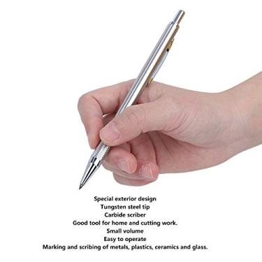 Imagem de Ferramenta de Corte de Gravador de Cerâmica Tipgsten Aço Tip para Caneta de Escultura Em Vidro de Metal (Prata)