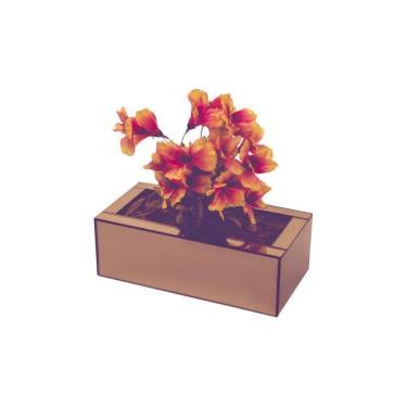 Imagem de Vaso Cachepot Bronze Espelho Sala Mesa