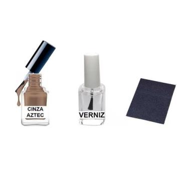 Imagem de Tinta Retoque Tira Risco Carro Chevrolet Cinza - Aztec - Jhow Adesivos