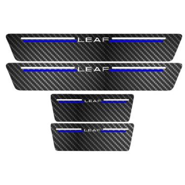 Imagem de Kit Soleira Protetora Porta Premium Blue Carbono - Leaf - Jhow Adesivo