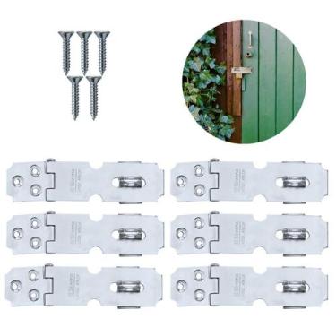 Imagem de Dobradiça Fecho Portão Cadeado Gaveta Armário 6,5Cm 06 Un - Silvana