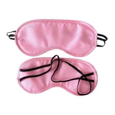 Imagem de predolo 10x Máscaras de dormir Máscaras de olhos Venda noturna Macia e confortável Capas para os olhos Sombra para quarto de hotel Voo Casa Homens Mulheres, Rosa