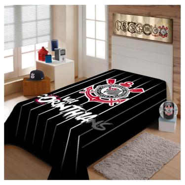 Imagem de Cobertor Coberta Jolitex Solteiro 200X150 Anti Alérgico Time Corinthians