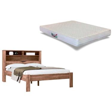 Imagem de Colchão Casal Ortopédico Herval + Cama Invicta Atacama-Jatobá