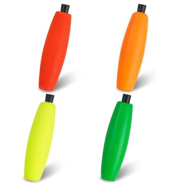 Imagem de Boias de pino para equipamento de peixe-gato, boias de peixe-gato, espuma, charuto, cortiça, boia boia para equipamento de santee, escorregão com plugue de cachimbo, água doce, água salgada, 5 cm, 6,3