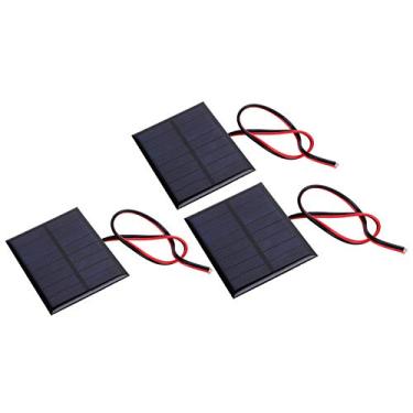 Imagem de 3pcs 4V Solar, Painel de Carregadores Polissilício Externo 3pcs DC4V 150mA Módulo de Energia de Células Policristalina E Pequena Bateria de Bricolage para 60x80mm 2 4x3 1in Silício Com Cabo de 30cm