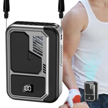 Imagem de Ventilador De Clip Para Cinto | Ventilador De Cintura Com Grampo Para Uso Sob Camisa,Cooler De Ar Com Display Digital, Aparelho Silencioso Com 3 Velocidades Para Pai, Marido, Namorado, Mãe