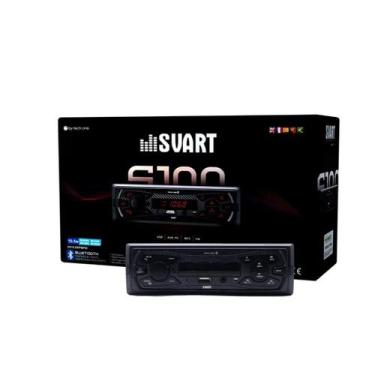 Imagem de Auto Radio Mp3 Player Com Bluetooth Usb Svart S100 Tech One Som Carro