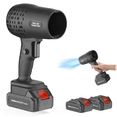 Imagem de Soprador de folhas, soprador de jato turbo elétrico de 360.000 RPM, limpador de ar portátil, perfeito para secagem de carro, limpeza de pátio, cuidados com o gramado, folhas soprando