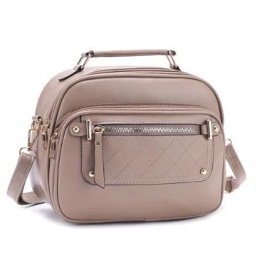Imagem de Bolsa Feminina Com Alça Lateral Transversal Castanho