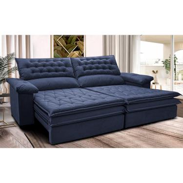 Imagem de Sofá Retrátil e Reclinável 2,32m Molas Ensacadas Cama inBox Alemanha. com Espuma Viscoelástico Velusoft